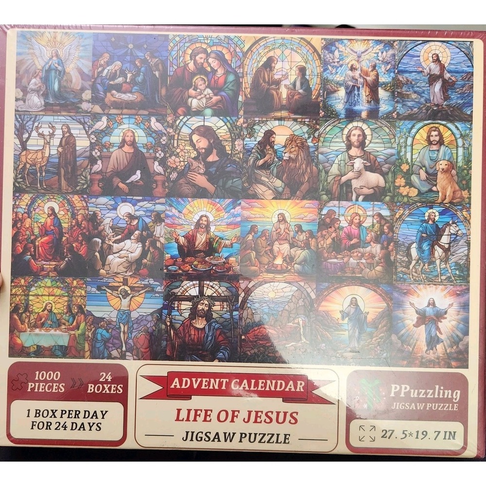 Advent Calendar "Life Of Jesus" Jigsaw Puzzle 1000 Pieces NEW Sealed.